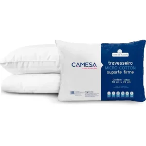 Travesseiro Micro Cotton Plus Camesa Suporte Firme 50x70cm