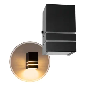 Luminária Arandela de Parede alumínio 1 Foco 1 Facho Frisos uso Externo Interno soquete E27 Starlumen ST294 - Preta