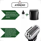 Barbeador Eletrico 3 Em 1 Depilador Intimo Masculino Indolor Preto 127/220v - Imagem 8