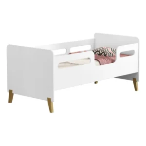 Mini Cama Infantil Cecilia Com Proteção Lateral Pes Madeira