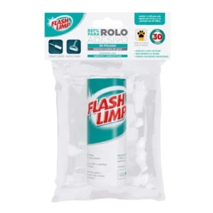 Refil Rolinho Tira Pelos Flash Limp 30 Folhas