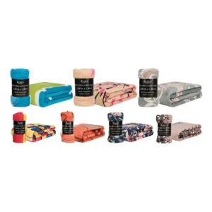 2 Cobertor Manta De Casal Microfibra Coorto Cor Sortidos