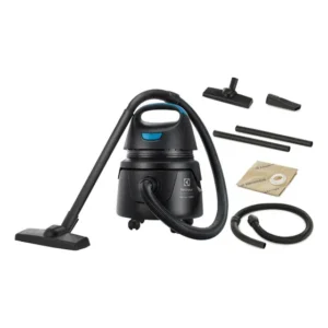Aspirador água pó Electrolux compacto potente função sopro 1400W 12L total 5L útil protetor térmico AWD01