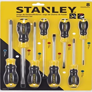 Jogo Chave Fenda E Philips Stanley 8 Pecas Emborrachada