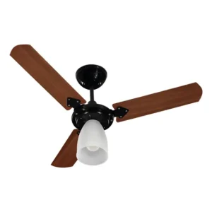 Ventilador de Teto Tron Marbela 3 Pás MDF Verniz Preto Silencioso A