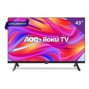 Smart TV 43" FULL HD AOC Roku TV 43S5045/78G HDMI 1 USB Wifi