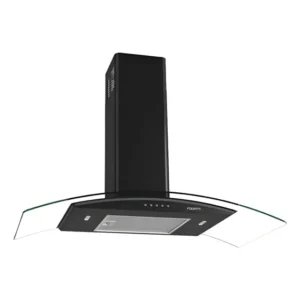 Coifa De Parede Clean 90cm Vidro Curvo Fogatti Black 220v Black 220v