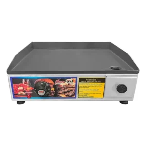 Chapa Elétrica SeveFort Grill 40x35 Inox Aço Carbono Coletor Resíduos