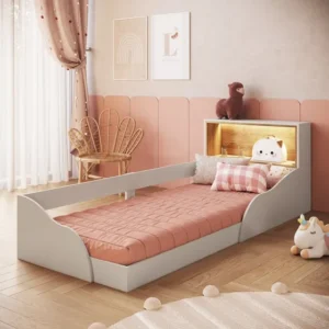 Cama Montessoriana Infantil Com Protetor E Idwt