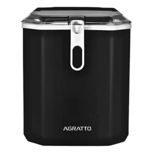 Maquina De Gelo Preta Com Visor Fume 12kg 100w 60hz Agratto 220v Preto