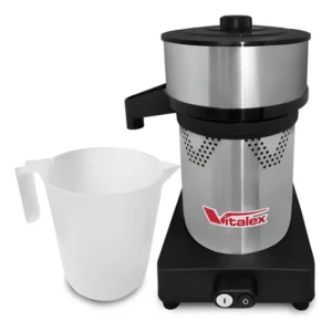 Extrator De Suco Super Inox 650w Com 1/2cv Vitalex Premium Aço Inoxidável/preto 127/220v 60 Hz