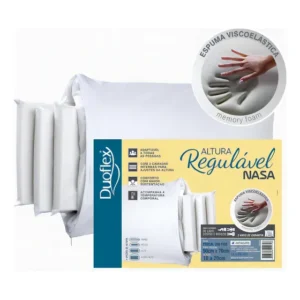 Travesseiro Nasa De Altura Regulável - Duoflex - 48 X 68 Cm Cor Branco