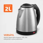 Chaleira Elétrica Pratic Inox - Mondial Inox/preto 127v - Imagem 6