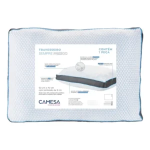 Travesseiro Sempre Fresco 50x70cm Ecopluma Anti Calor Camesa Cor Azul