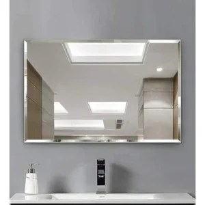 Espelho Bisotê 80x60cm Retangular Vidro 4mm + Kit Instalação Cristal