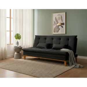 Sofá Cama 3 Lugares Mobly Com Pés De Madeira Duráveis