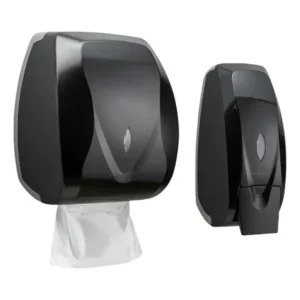 Porta Papel Toalha E Saboneteira Liquido Dispenser Banheiro Preto