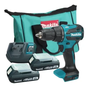 Parafusadeira Furadeira Impacto Makita Dhp490 18v 2 Baterias Azul-turquesa 18v