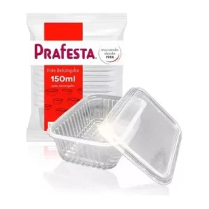 Pote Descartável 150ml Freezer Microondas Marmita - 40 Und Cor Transparente