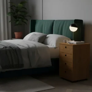 Criado Mudo Freijó com 4 Gavetas MDP Prado Moveis Estilo Retrô