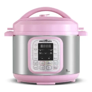 Panela De Pressão Rosa Britânia 5l Digital 11 Funções - 220v Rosa 220v 60