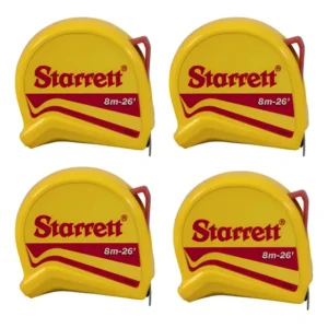 Kit 4 - Trena De Bolso Starrett® 08m 26pol Sts1-8me