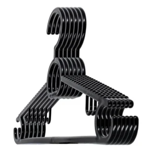 Kit 60 Cabides Pretos Adulto Antideslizante Reforçado Roupas