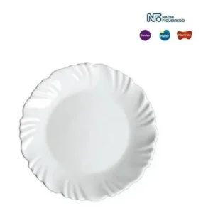 Pratos Sobremesa Vidro Temperado Nadir Branco 16cm Kit 12