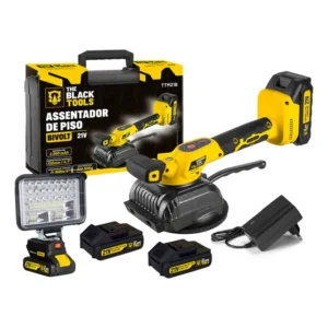 Maquina Assentar Piso Elétrica 2 Baterias + Holofote Led 18w