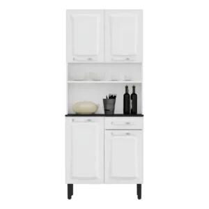 Armario de cozinha de aço Itatiaia 04 portas 01 gaveta cor branco