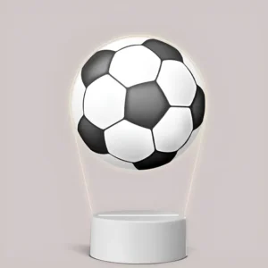 Luminária Poplumos Bola De Futebol - 19cm Colorida - Led Uvs Branco