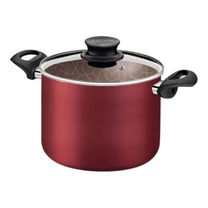 Caldeirão Tramontina Alumínio Paris Tampa Vidro 26 Cm 9,6 L Cor Vermelho