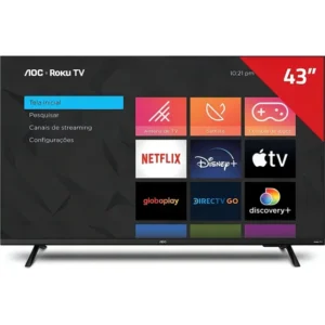 Smart Tv 43'' Full Hd Com Roku Tv 43s5135/78g Aoc