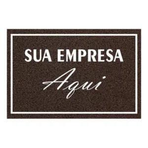 Capacho Personalizado Capacheria 90x60cm Marrom Fibra Vinil Para Entrada
