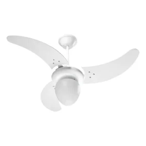 Ventilador de Teto Tron Búzios Max Branco 130W 3 Pás SAN com Lustre