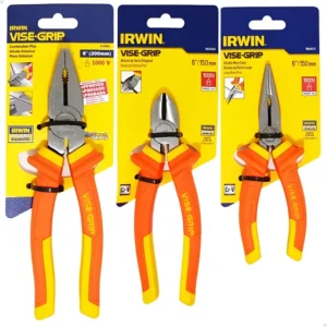 Jogo De 3 Alicates Irwin Universal 8 Bico 6 Corte 6 1000v