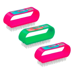 Kit 3 Escovinhas Limpeza Delicada Escova Roupa Tênis Casa Rosa E Verde