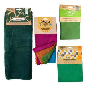 Kit 7pcs: Pano Mágico Uso Geral Pó Chão Piso Limpa Vidros