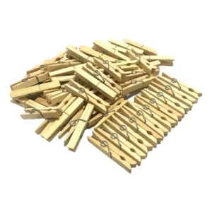 60 Prendedores De Roupas Pregadores De Madeira Para Varal