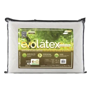 Travesseiro Látex Evolátex Viscose Natural Fibrasca 50x70 Branco