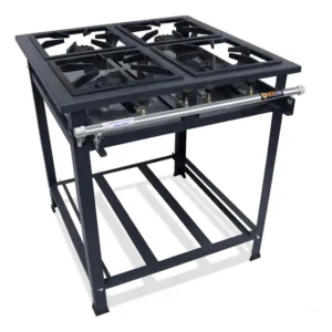 Fogão 4 Bocas Simples 30x30 Alta Pressão Metalfour Perfil 5 Cor Cinza-Grafite A Gás