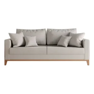 Sofá Mobly Beny 180 de 3 cuerpos tela linho color cru