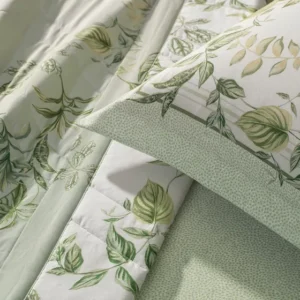 Jogo De Cama Queen 200 Fios Karsten 4 Peças 100% Algodão Estampado Cedro
