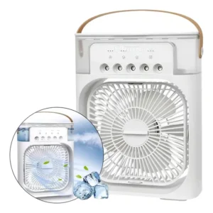 Mini Ventilador Umidificador Luatek LS-949 3 Velocidades 600ml USB Branco