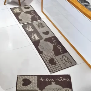 Jogo De Tapete Cozinha Marrom Sisal 3 Peças 1,50m Passadeira 1.5 M 50 Cm