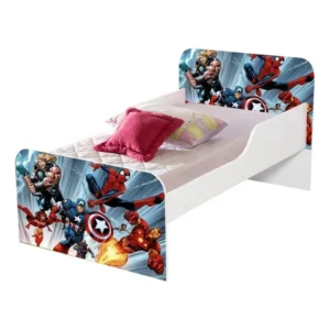 Mini Cama Infantil Vingadores Vários Personagens Com Colchão