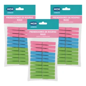 Kit 36 Prendedores Maxi Coloridos Plástico Resistentes Mor