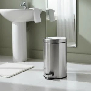 Lixeira Inox 3 Litros Com Pedal E Tampa Banheiro Cozinha Inox