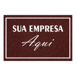 Tapete Capacho Personalizado Capacheria 90x60 cm Cor Bordô para Escritório
