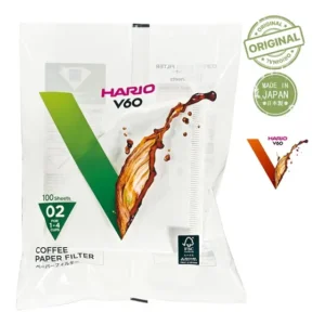 Filtro de Café Hario V6002 Papel Branco V60 100 Unidades Japonês